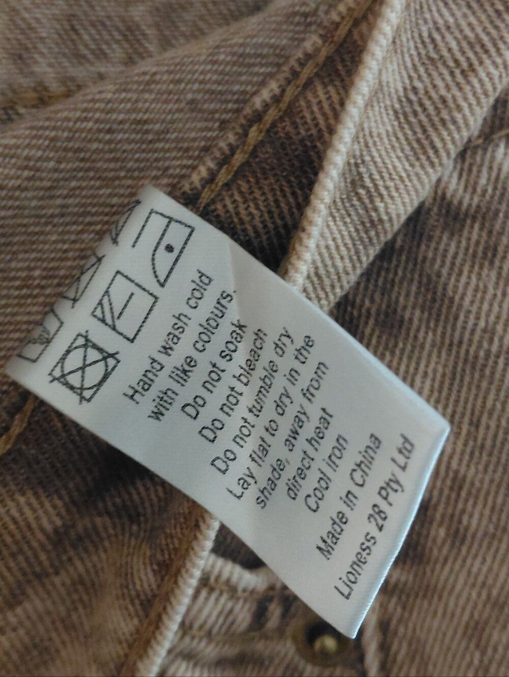 Lioness MIAMI VICE TAN WASH Denim Barrell Size SMALL - Picture 10 of 10